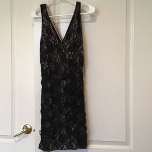 Bloom Black Lace Mini Dress